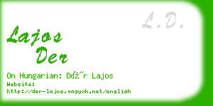 lajos der business card